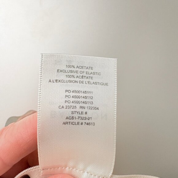 Aritzia Babaton Slip Mini Skirt Nude Champagne Size 10 - Picture 6 of 6